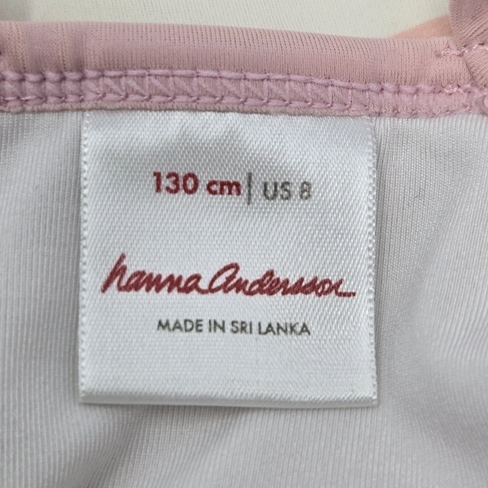 HANNA ANDERSSON LOT OF 2 BATHING SUIT TOPS TANKINI SWIM PINK STRIPE BLUE GIRLS 8